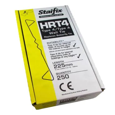 Ancon 225mm HRT4 Staifix Wall Ties Stainless Steel