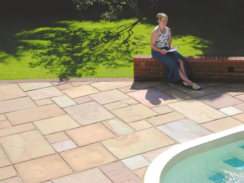 Globalstone 600 Series Premium Sandstone Buff Brown 15.3m² Project Pack
