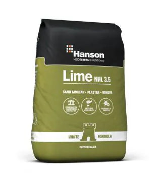 Hanson 25kg Natural Hydraulic Lime White 3.5