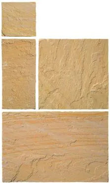 Globalstone 600 Series Premium Sandstone Buff Brown 15.3m² Project Pack